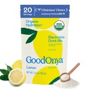 GOODONYA Biologische Hydration Electrolyte Drink Mix, Certified Organic Hydration Powder, Non-GMO, Biochecked Glyfosate Free, Lage Suiker, Limonade smaak, Geen kunstmatige smaken, 20 Servers
