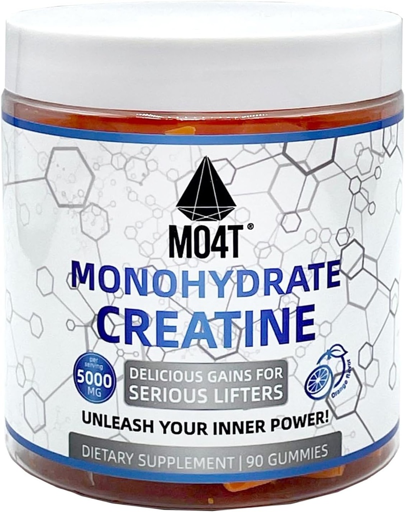 Creatine Monohydraat Gummies 5000 mg voor mannen & vrouwen, suikervrije Creatine Gummies Orange Flavor