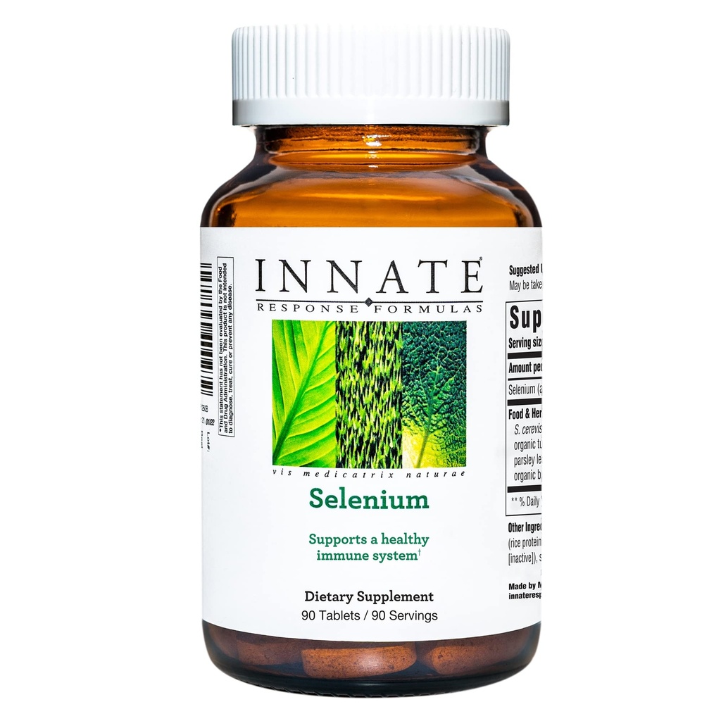 INNATE Response Formulas Selenium - Mineral Supplement For Immune System Support - Vegan, Glutenvrij en Non-GMO - Made Without 9 Food Allergens - 90 tablets (90 Servings)