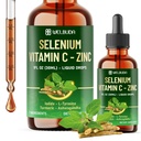 7in1 Selenium vloeibare druppels met selenium, vitamine C, zink, jood, L-tyrosine, Ashwagandha en kurkuma voor Immune & Energy Support - 1 FL Oz - 60 Day Supply