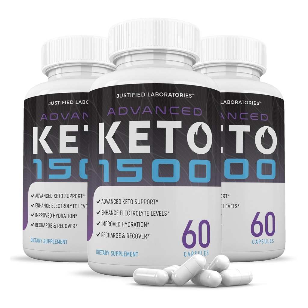 (3 Pack) Avancé Keto 1500 Keto Pills 1275MG nouvelle et améliorée formule contient vinaigre de cidre de pomme extra vierge huile d'olive poudre verte thé feuille 180 Capsules