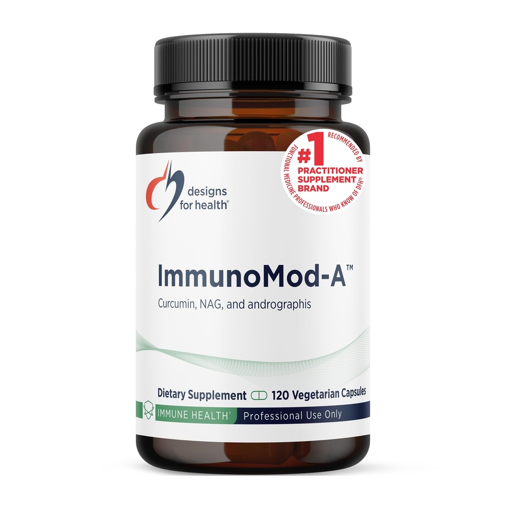 Designs for Health ImmunoMod-A - Immune Support Supplement - Curcumin C3 Turmeric Complex, NAG, Andrographis + N-Acetyl-D-Glucosamine - Non-GMO, Vegan + Glutenvrij (120 capsules)