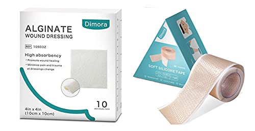 Dimora Calciumalginaat Wond Dressing & Soft Waterproof Siliconen Tape met eenvoudige Tear Design