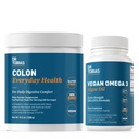 Dr. Tobias Colon Everyday Health & Vegan Omega 3 Algenolie - Digestieve Wellness en dagelijkse gezondheidsondersteuning met Psyllium Husk en DHA EPA Omega 3s, Vegan, Non-GMO