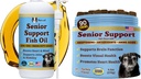 Natural Dog Company Senior Hondenbundel Omega 3 Visolie Vloeistof 16oz & Senior Wellness Kauwen 90ct 