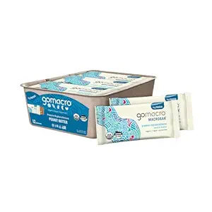 GoMacro MacroBar Biologische Vegan Protein Bars - Pindakaas (2.3 Ounce Bars, 12 Tellen)