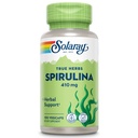 SOLARAY Spirulina 410mg Algen Superfood ondersteunt energie, vitaliteit en algehele gezondheid 100ct, 100 Serv.