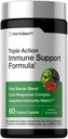 Horbäach Immune Supplément de soutien , 60 Caplets enduits , avec vitamine C , zinc et aileron , triple action , Matrice d'immunité adaptative , Vegan , non-OGM , sans gluten