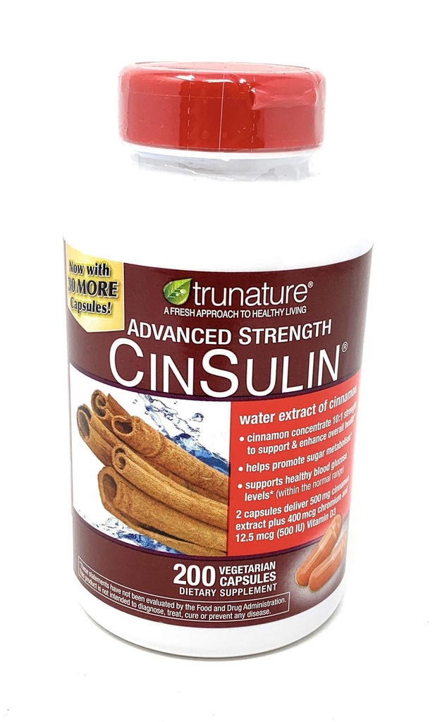 TruNature Advanced Strength C-insuline, Cranberry, 200 telling