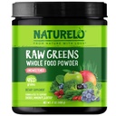 NATURELO Raw Greens Superfood Powder - Unsweeted - Boost Energy, Detox, Enhance Health - Organic Spirulina - Tarwegras - Whole Food Nutrition from Fruits & Fruits - 480 Gram