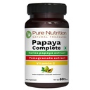 Pure Nutrition Papaya Complete - 60 Veg Capsules (Ondersteunt bloedplaatjes Immuniteit & spijsvertering) Elke capsule bevat 500 mg Carica Papaya Fruit en Bladextract. Glutenvrij