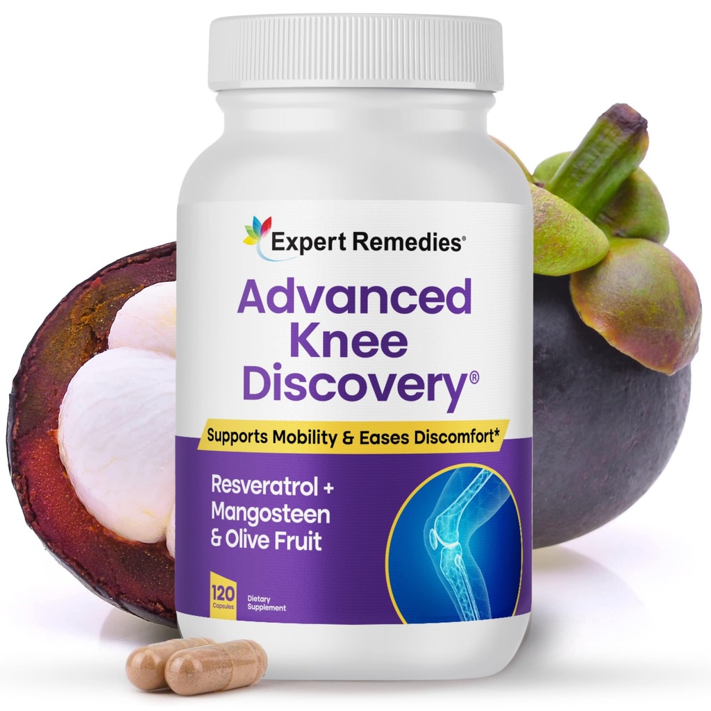 Knie Joint Support Supplement, Outperforms Glucosamine Chondroitin met Fast Acting Blend van Mangoselect, Olive Fruit, Trans-Resveratrol, Non-GMO Knie Pain Blend, 120 Tellen