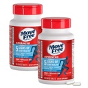 Déplacer sans glucosamine avancée Chondroïtine MSM + supplément de soutien mixte vitamine D3, soutient la mobilité, le confort, la force, la flexibilité et la santé des os, 120 comprimés/40 portions (2 pack)