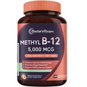 Recepten voor artsen Vitamine B12 Sublingual, Methylcobalamine 5000 mcg 120 Fast Solution Tablets, Natural Peach Flavor, Vegan Methyl, Energie Metabolisme & Zenuwstelsel