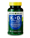 Vitamine K2 + D3 • 5000 IE D3 + Vitamine K2 • Bone, Heart & Immune Support • 90 Vegetarische Capsules • Non-GMO by Spring Valley + Daily Supplement Tracker Sticker
