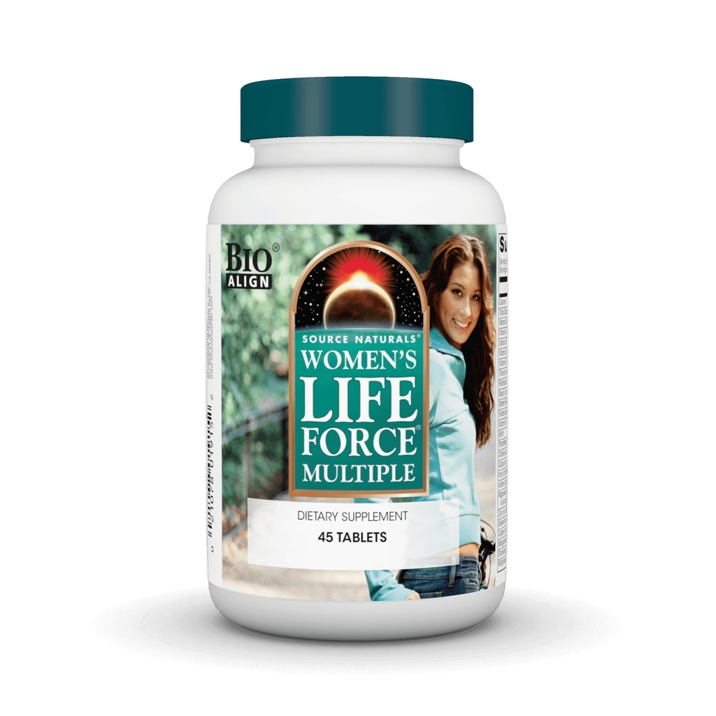Bron Naturals Women's Life Force Multiple, Daily Multivitamine & Immune Health Supplement - 45 tabletten