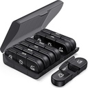 PULIV Weekly Pill Organizer 3 keer per dag, Portable Travel Pill Box 7 dag met grote pil containers, licht bewijs pil geval voor vitamines, medicijnen, supplementen en visolie (zwart)
