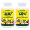 NaturesPlus Bron van het leven Mannen - 120 tabletten, Pack of 2 - IJzervrije Multi-Vitamine & Mineraal Supplement - met Saw Palmetto, Lycopeen & Luteïne - Glutenvrij, Vegetarisch - 120 totale porties