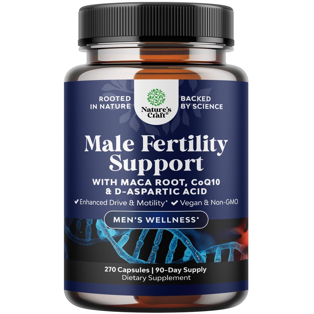 Preceptie mannelijke vruchtbaarheidssupplement - Semen Volume Booster met CoQ10, Maca Root, Methyl Folate & D-Aspartic Acid - Heren Vruchtbaarheid Supplement voor Sperma Motiliteit - Conceptie voor Hem, 90 dagen