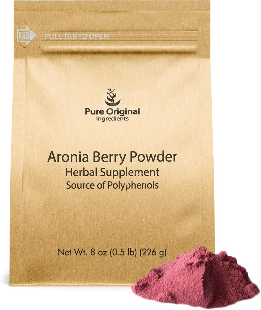 PURE ORIGINEEL INGREDIËNTEN Aronia Bessenpoeder (8 oz) Fruitsupplement Extract, altijd zuiver, geen additieven of fillers