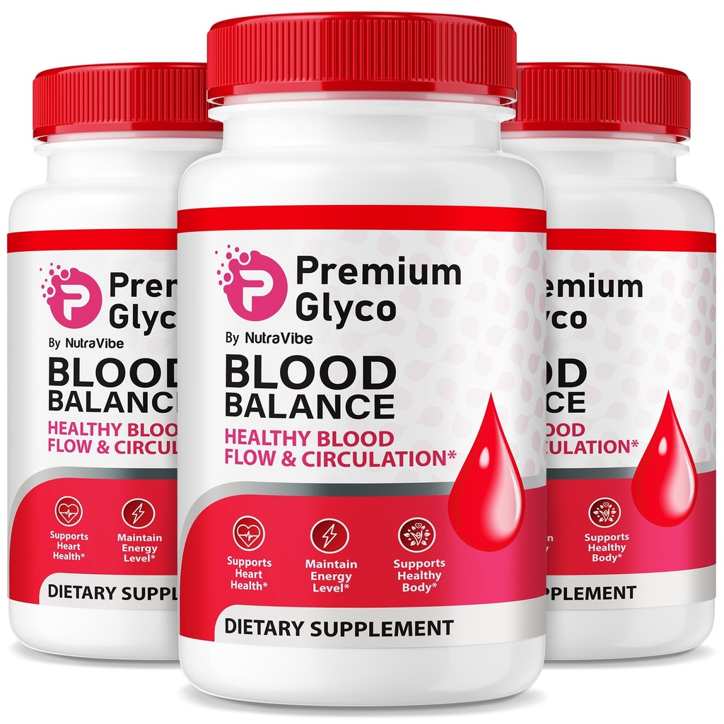 (3 Pack) Premium Glyco – Original Formula with a Clean, Premium Blend to Support Healthy Circulation, Natural Energy & Balanced Levels | Just 2 Easy-to-Swallow Pills Daily (180 Capsules)