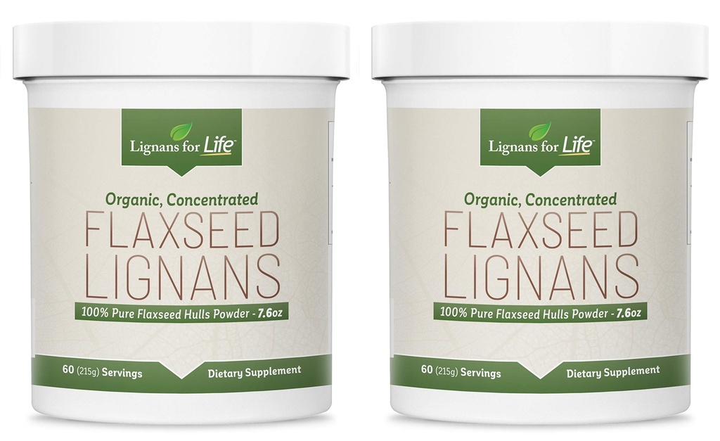 Lignans for Life - Natural Bulk Ground Flaxseed Powder - Omega 3 & 6 Vetzuren Gevuld met hoge vezels Antioxidanten - Ondersteuning Gezond Hart & Hair, Gezond Immune Systeem - 60 Servaties 80mg per tab, 2 Pack