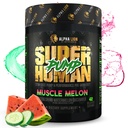 ALPHA LION Pompe Superhumaine Poudre de pré-entraînement, Supplément de pré-entraînement sans caféine et sans Stim, Booster à oxyde nitrique, gaineur musculaire, énergie et focus (42 portions, Muscle Melon Flavor)