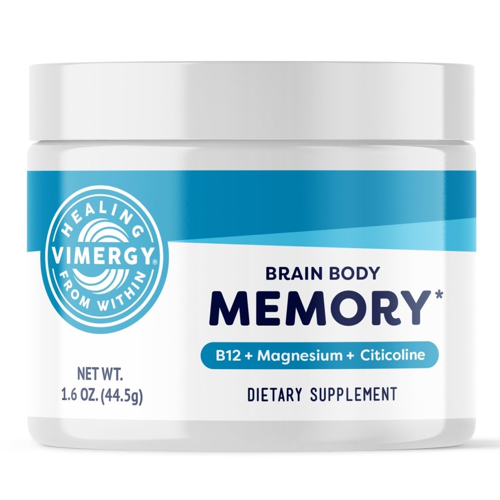 Vimergy Brain Body Memory* – Powers 5 Memory Types and 10 Benefits of Memory Function - Fast-Absorbing, only Three Ingredients - Non-GMO and Gluten Free - 1 Scoop for Ages 18+