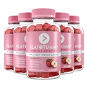 Flat Tummy Apple Cider Vinegar Gummies, ACV Gummies, Detox, Support Gut Health – Vegan-Friendly, Non-GMO - Beet and Pomegranate Superfood Powders, Vitamins B6, B9 & B12, 60 Count (Pack of 5)