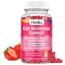 Magnesium Gummies for Kids - Magnesium Citrate + Vitamine B6 & D3 - Great Proef Kids Magnesium Kalm Gummies for Nerve Bone and Muscle Health for Kids Wellness, Vegan Strawberry Flavor 60 Count