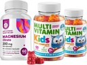 Kinderen Multivitamine Gummies 14 Essentiële Vitaminen en Magnesium Gummies Sugar-Free - Dagelijks supplement Vitamine A,C,D,E Vegetarische B6&B12,Zinc,Biotine met suikervrije Magnesium Kalm Kauwen voor kinderen&Adults