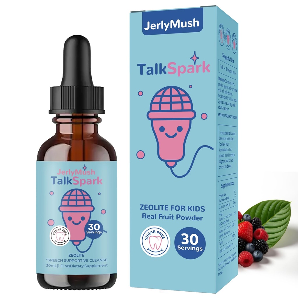 Zeolite Detox for Kids - 3-in-1 Formula Zeolite Drops, Vitamin D & B12, Gentle Daily Support, Natural Mixed Berry Flavor 30mL/1 Fl Oz, Sugar-Free, Gluten-Free