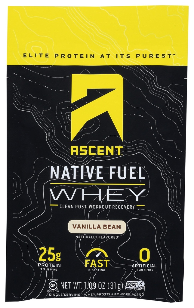 Ascent Vanilla Whey Protein Single Packet, 1.09 OZ