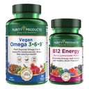 Zuiverheid Producten Bundel - Vegan Omega 3-6-9 + B-12 Energie Smelt Omega 3-6-9 (