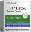 Horbäach Liver Detox | 30 Day Program | 2 Part Kit | 120 Vegetarian Capsules | Supports Liver Health | Non-GMO and Gluten Free Supplement