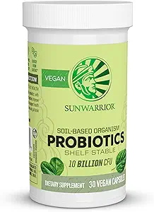 Sunwarrior Probiotica Vegan Capsules op basis van bodem 10 miljard CFU voor digestie Sojavrij Glutenvrij Dairy Free 30 CT