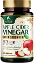 Apple Cider Vinegar Capsules 1877mg - Extra sterkte Detox & Cleanse met vitamine D & Zink - Premium ACV Pillen met gezamenlijke natuurlijke spijsvertering en immuunondersteuning - Vegetarisch supplement - 60 capsules