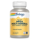 SOLARAY Mega Multi Mineral, sans fer - Supplément minéral quotidien avec/Trace Minerals, Electrolytes, Calcium, Magnésium, Zinc, Sélénium, Boron - Énergie cellulaire, Soutien immunitaire, Garantie de 60 jours, 25 Serv
