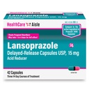 HealthCareAisle Lansoprazol 15 mg - 42 Capsules met vertraagde afgifte - Acid Reducer, Treats frequent Heartburn