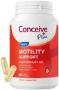CONCEIVE PLUS Motility Support for Men | Boost Sperm Volume & Count | Spermidine Supplements with Vitamin D, E, Zinc, Antioxidants – Multivitamin Fertility Supplements for Men, 60 Caps