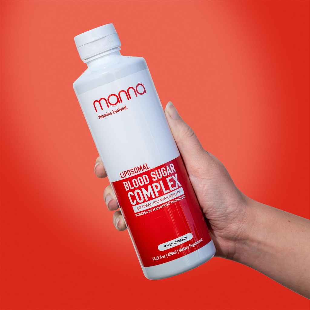 Manna Vitamins Evolved - Liposomal Blood Sugar Complex - Supports Normal Sugar Levels - Metabolism Control for Men & Women