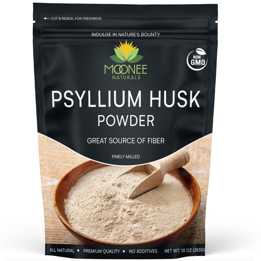 Psyllium Husk Poeder (10 OZ), Glutenvrij, Niet GGO, Fijn gemalen, Keto vriendelijk (10 Ounce (70 Servers))