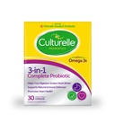 Culturelle 3-en-1 formule quotidienne complète probiotique, une fois par jour probiotique supplément, aide votre système digestif fonctionnent mieux, soutient les défenses immunitaires naturelles, plus Omega 3, non-OGM, 30 comte