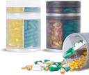 2 Pack KIGI Grote capaciteit Geneeskunde Organisator en pil geval met 4 afdelingen