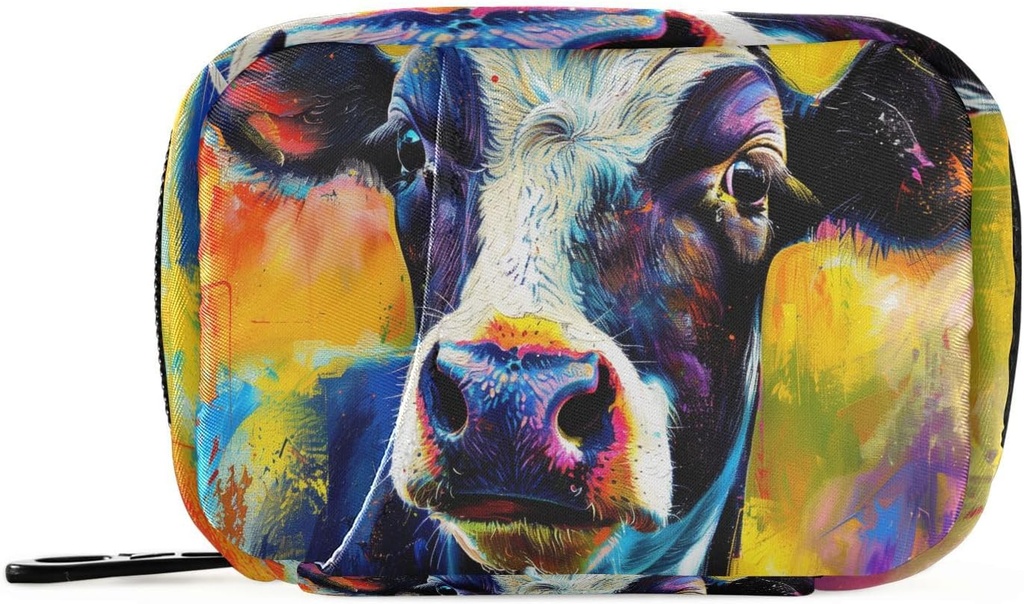 Pill Box Fun Cow 7 Dag pil geval reis pil Organisator tas met rits draagbare Wekelijkse Vitamine Medicine supplement houder Pouch Bag