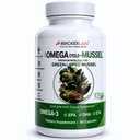Bricker Labs Omega Cyclo - Supplément de santé mixte de moules, Mulette verte de prime Nouvelle-Zélande, Suppléments de santé mixte Omega de spectre complet, 90 capsules