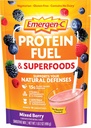 Emergen-C Proteïnepoeder Fuel & Superfoods (16 porties, gemengde Berry smaak) Plant-gebaseerde en Vegetarische Shake Mix met biologische Superfoods, Vitamine C & andere Antioxidanten