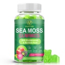 Organic Sea Moss Gummies, Natural Irish Sea Moss with Bladderwrack,Burdock Root,Black Cumin Seed for Immune, Thyroid and Detox Support, Gluten-Free, Vegan - 60 Gummies