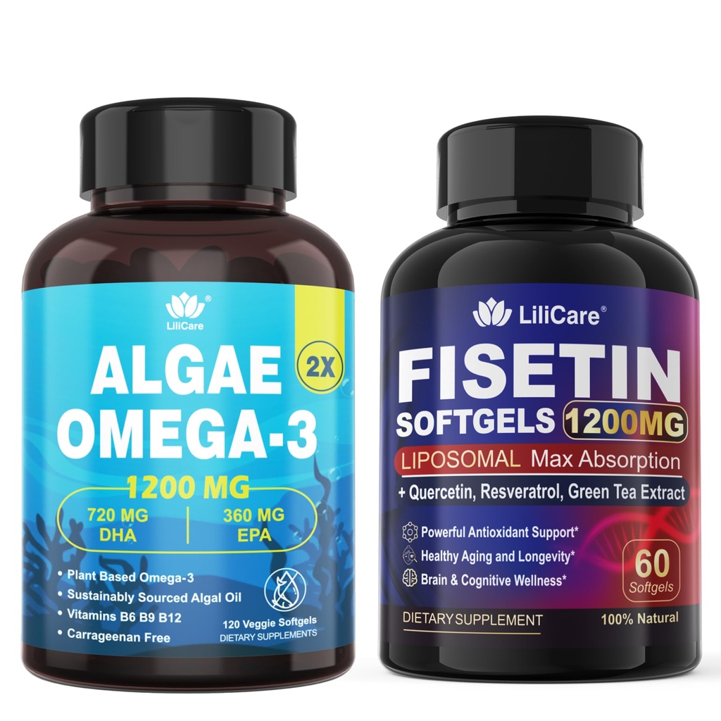 Fisetine Supplement + Vegan Omega-3 Algenolie