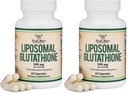 Liposomal Glutathione Supplement 500mg per Serving, 60 Capsules (Vegan Safe, Non-GMO) Max Absorption Liposomal Glutathione with Genuine Smell and Taste by Double Wood (Pack of 2)